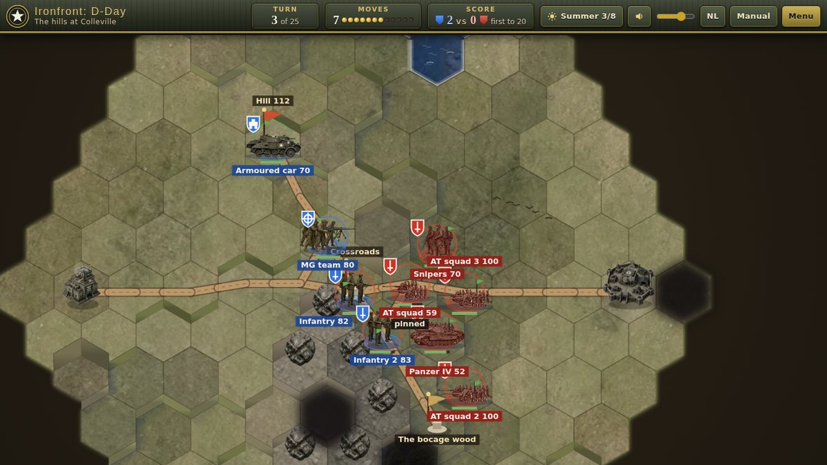 Ironfront: D-Day, a battle on the hex map