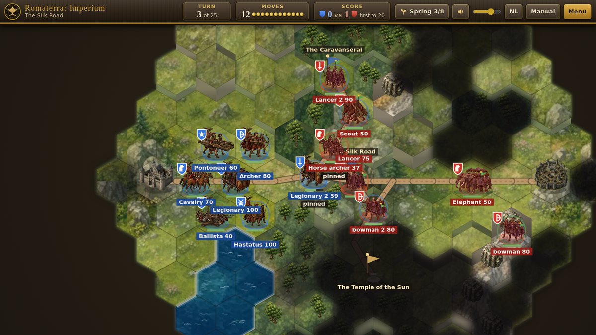 Romaterra: Imperium, legions on the hex map